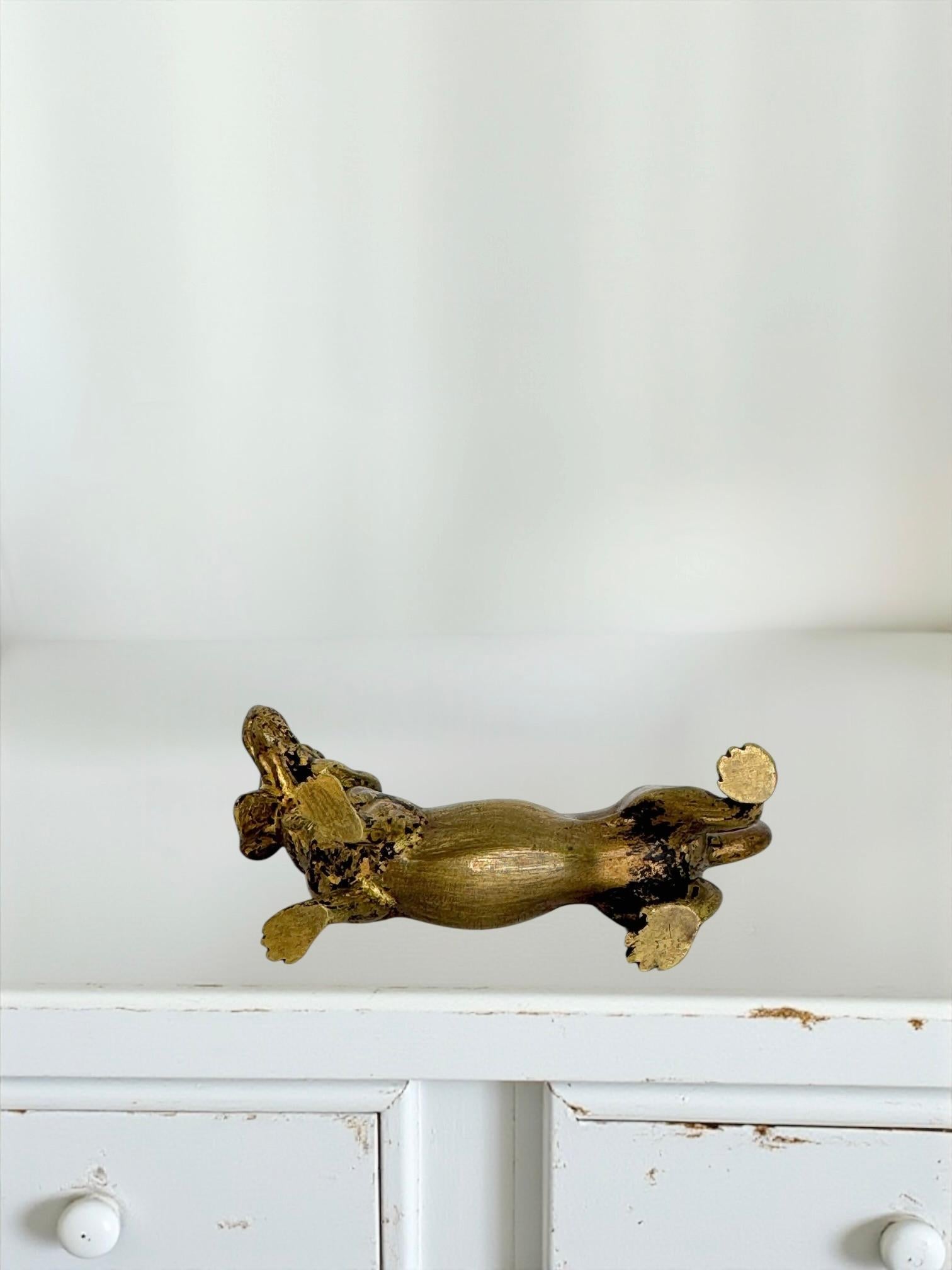 Début 20ème siècle Chien Teckel Autriche Vienne Bronze Figurine miniature en vente 7