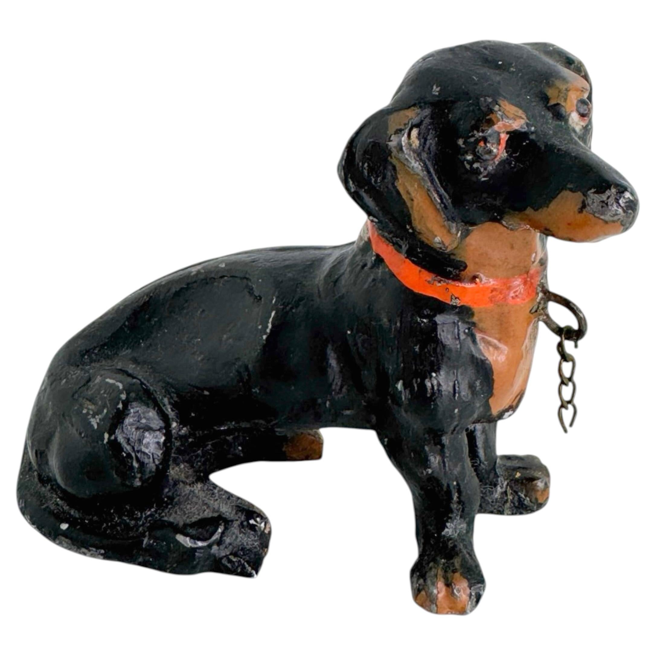 Early 20th Century Dachshund Dog Austrian Vienna Bronze Style Figurine