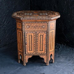 Early 20th Century Damascus Inlaid Cupboard / Side Table