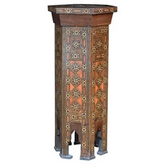 Early 20th century Damascus Inlayed Tall Table 