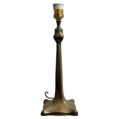 Dänische Jugendstil-Tischlampe aus Bronze, Anfang 20. Jahrhundert, um 1910