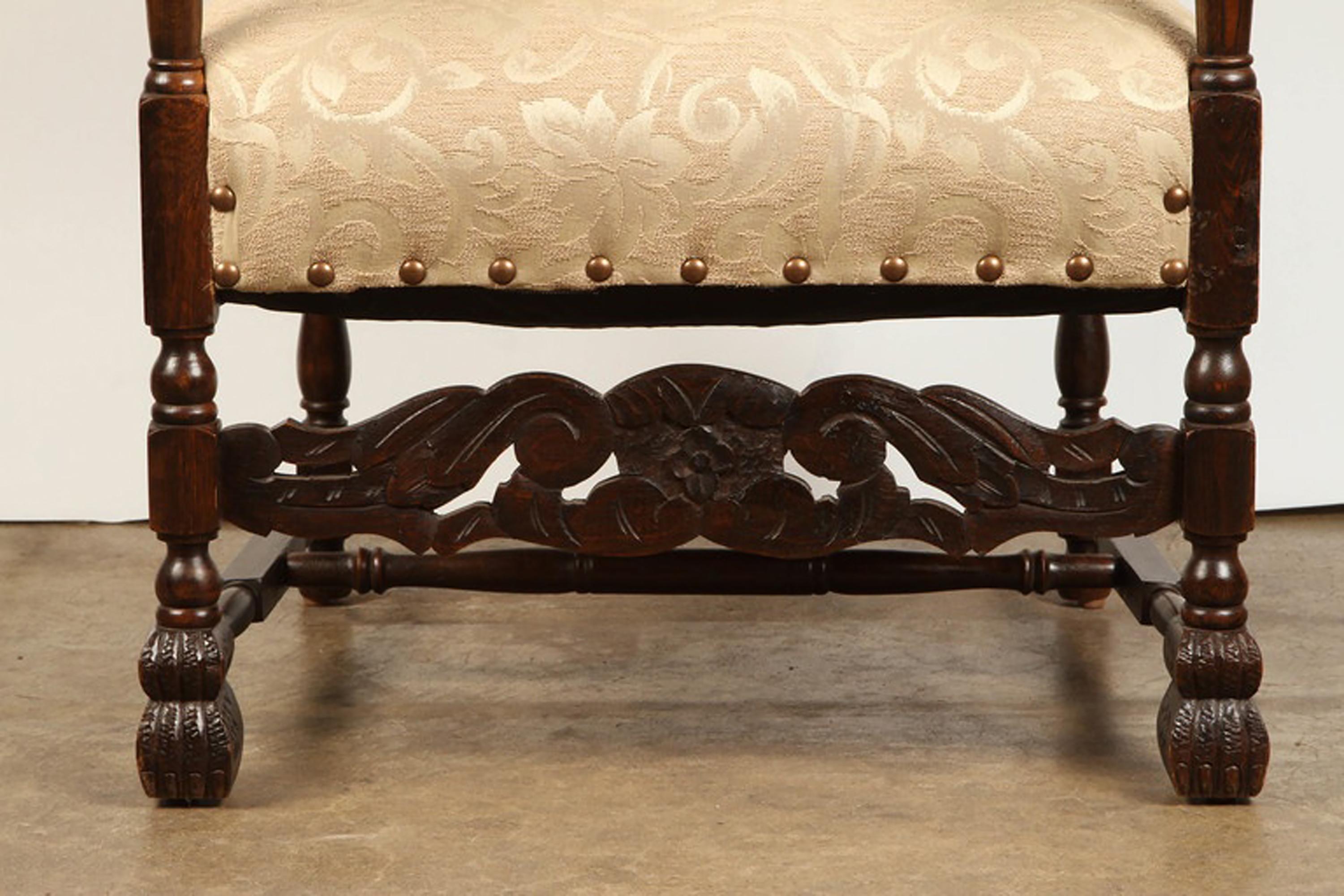 Early 20th Century Danish Baroque Chair In Good Condition In Pasadena, CA