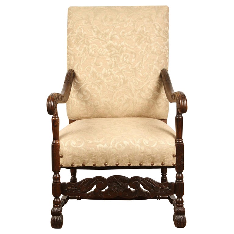 Early 20th Century Danish Baroque Chair For Sale