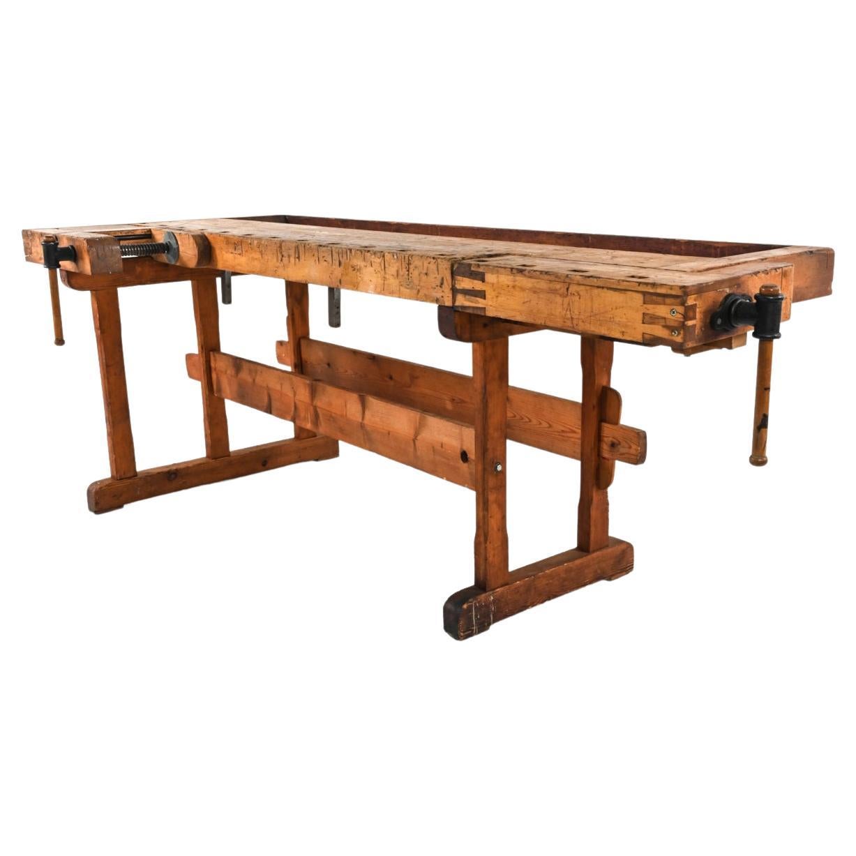 Early 20th Century Danish Carpenter's Work Bench For Sale at 1stDibs