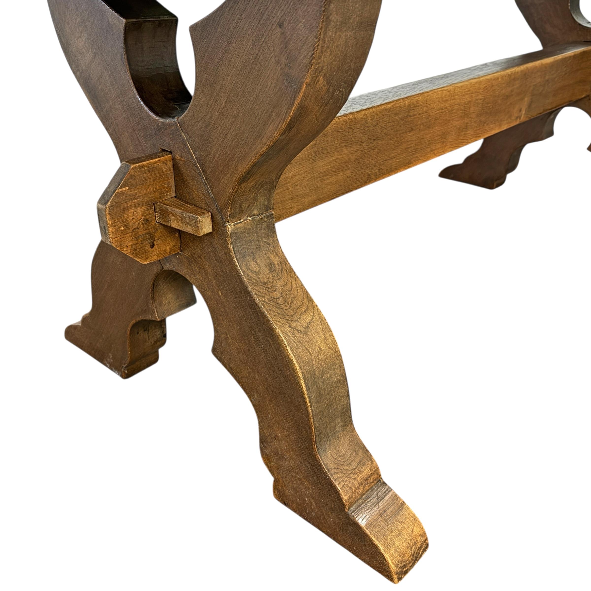 Mesa caballete danesa de roble de principios del siglo XX en venta 6