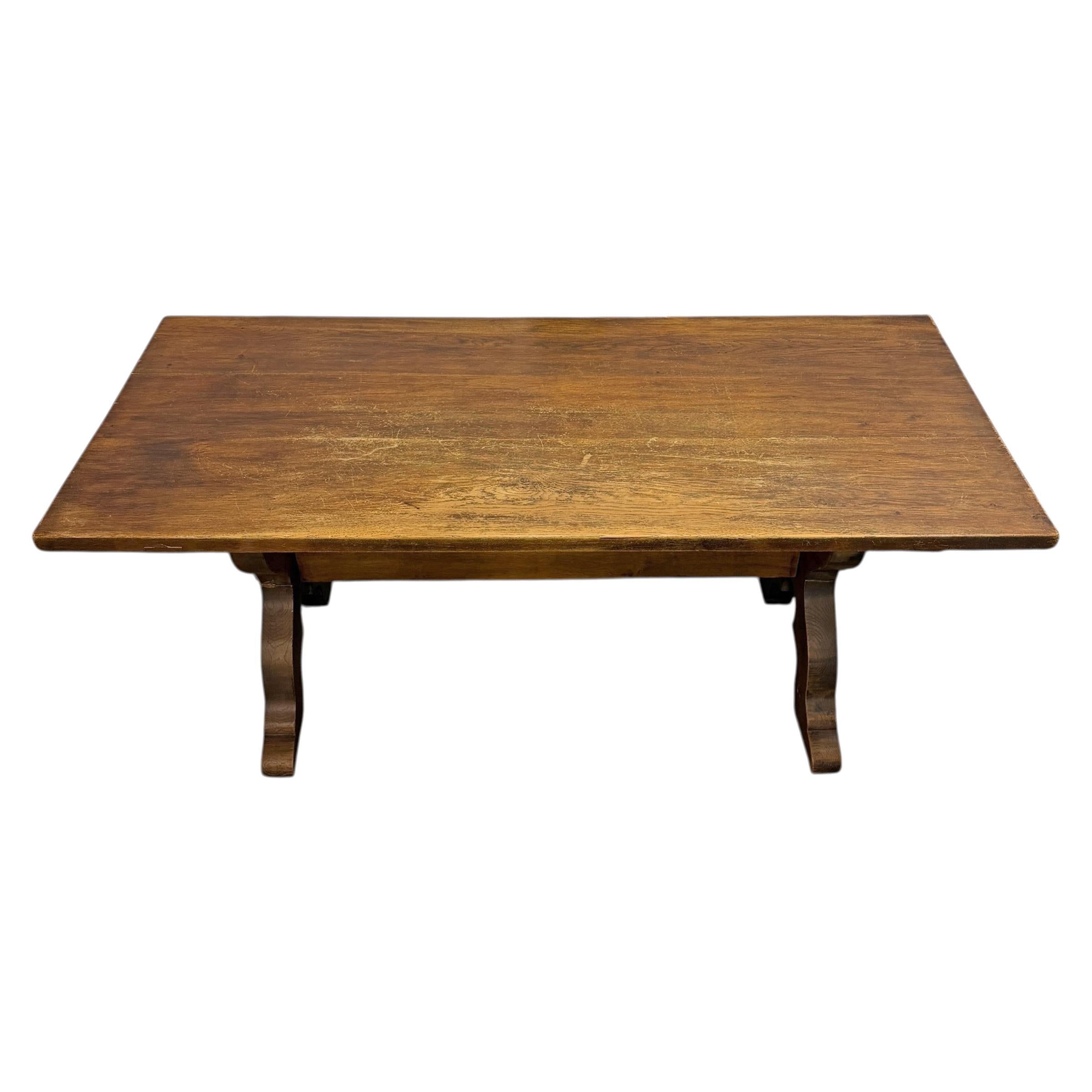 Mesa caballete danesa de roble de principios del siglo XX Hecho a mano en venta