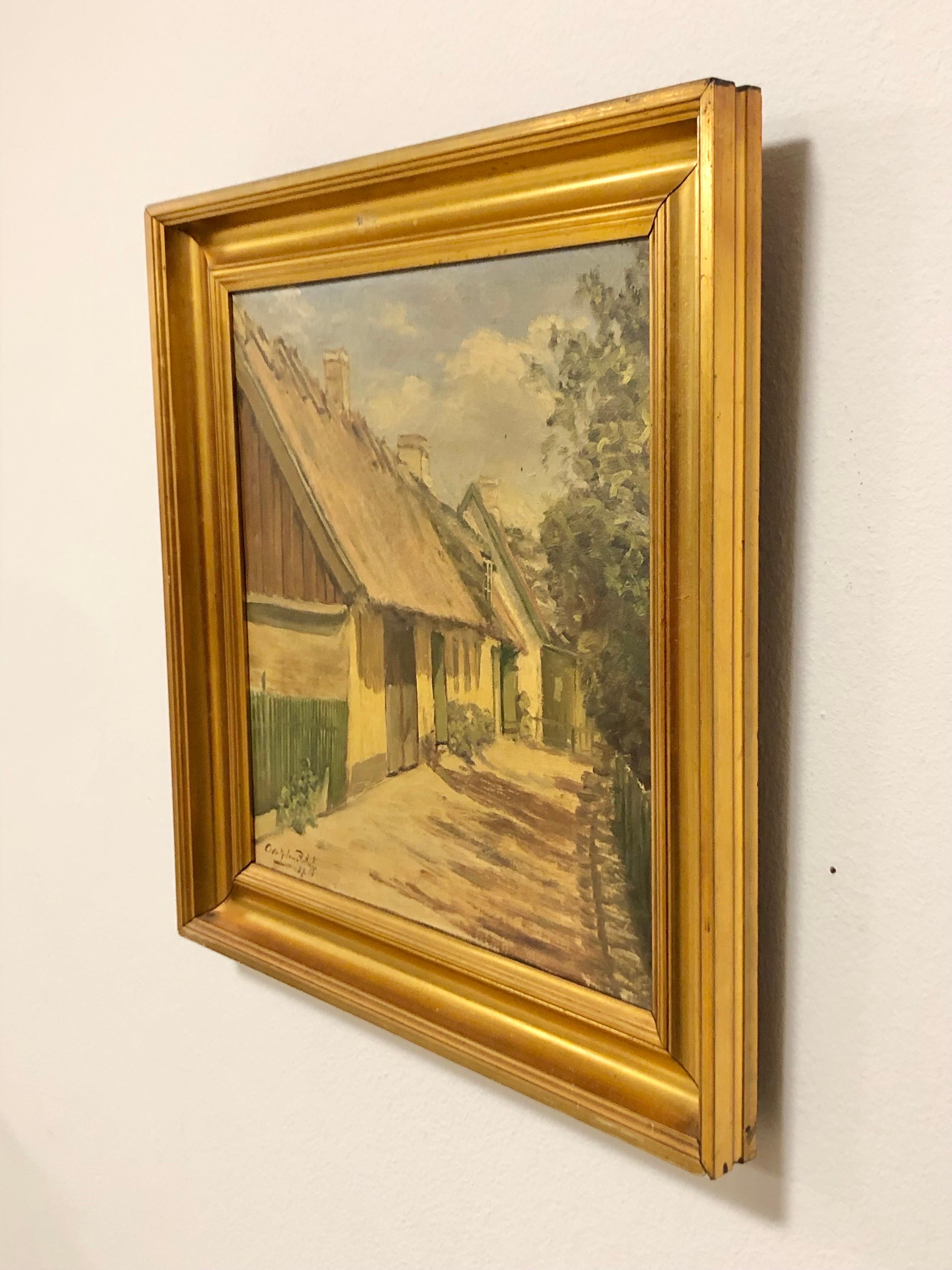 Early 20th century Danish vintage painting by Asta Nielsen-Fritsch (1881-1972) In Good Condition For Sale In Ebberup, DK