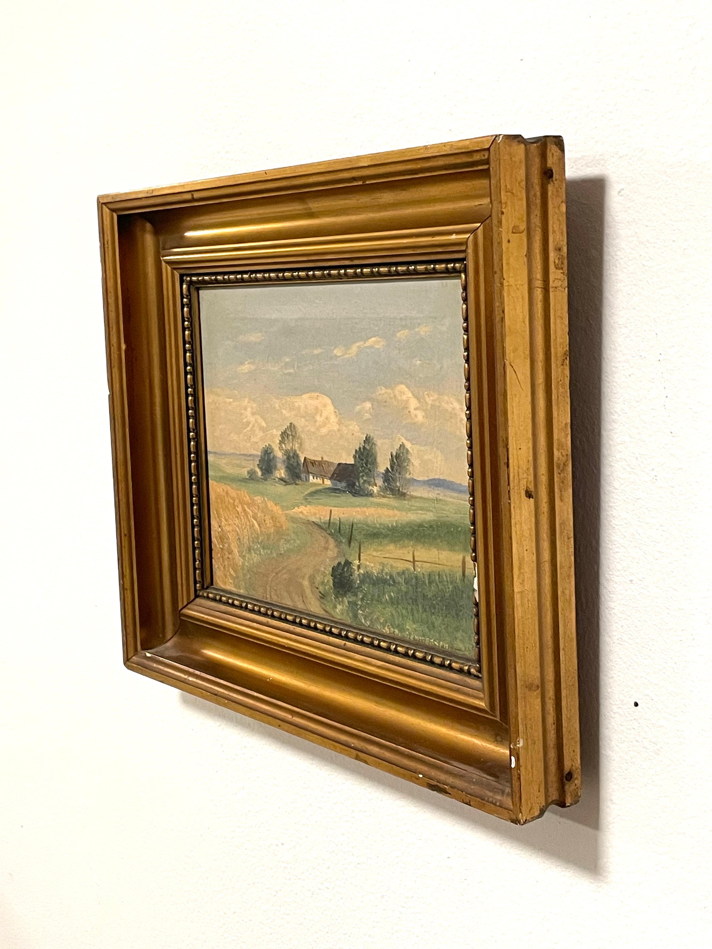 Early 20th century Danish vintage painting by Christian Bennedsen (1893-1967) For Sale 4