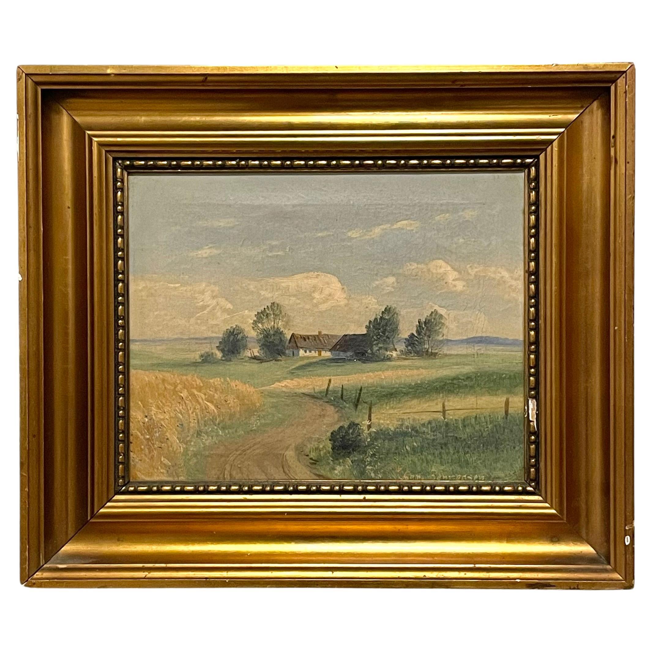 Early 20th century Danish vintage painting by Christian Bennedsen (1893-1967) For Sale