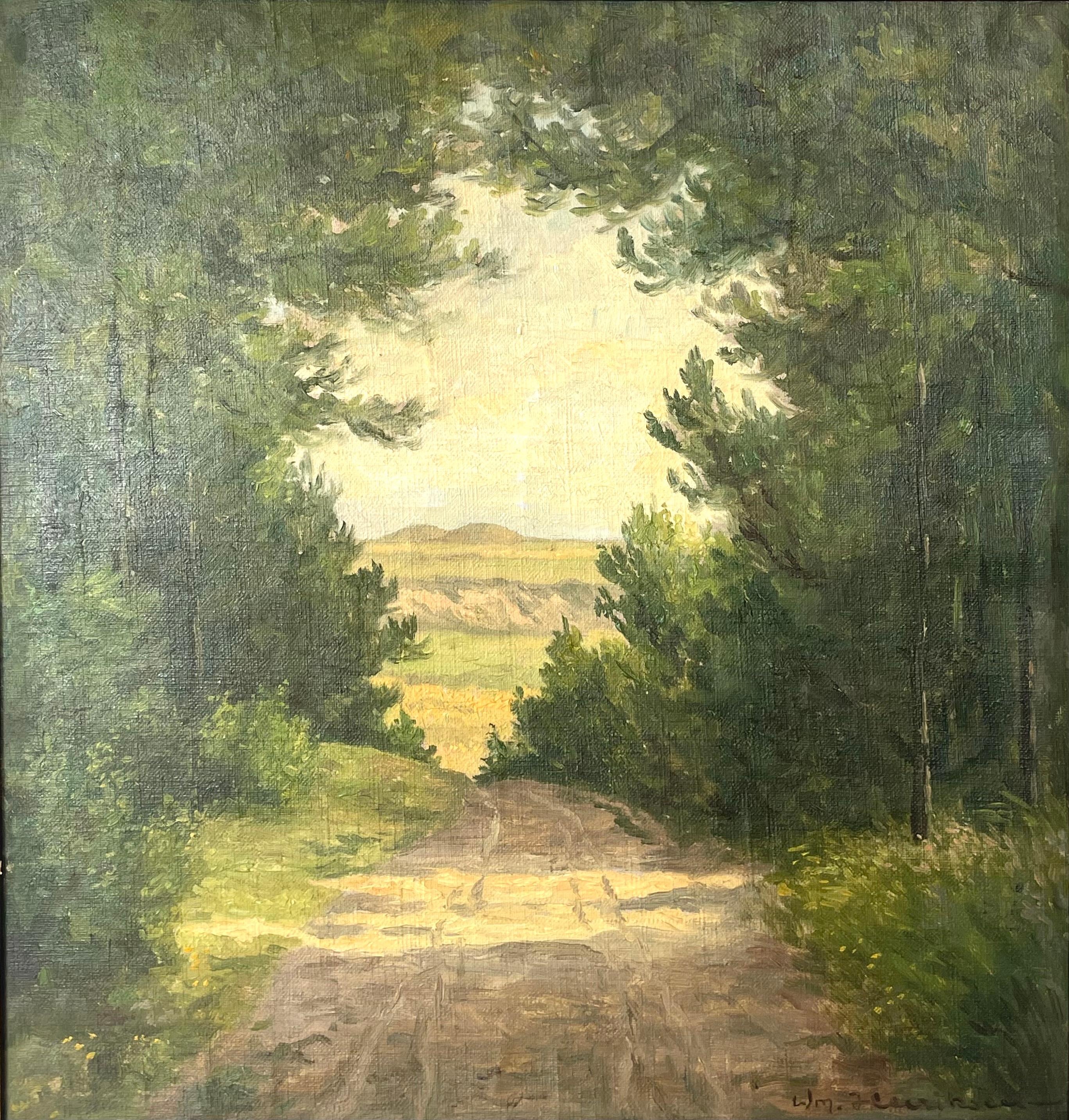 Dies ist ein exklusives Originalgemälde in Öl auf Leinwand aus dem frühen 20. Jahrhundert von William Henriksen (1880-1964).
Es ist in einem gold- und silberfarbenen Holzrahmen gerahmt und hat ein schönes Landschaftsmotiv in tollen Details.

William