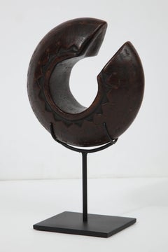 Early 20th Century Danka Wood Bracelet on Later Iron Stand