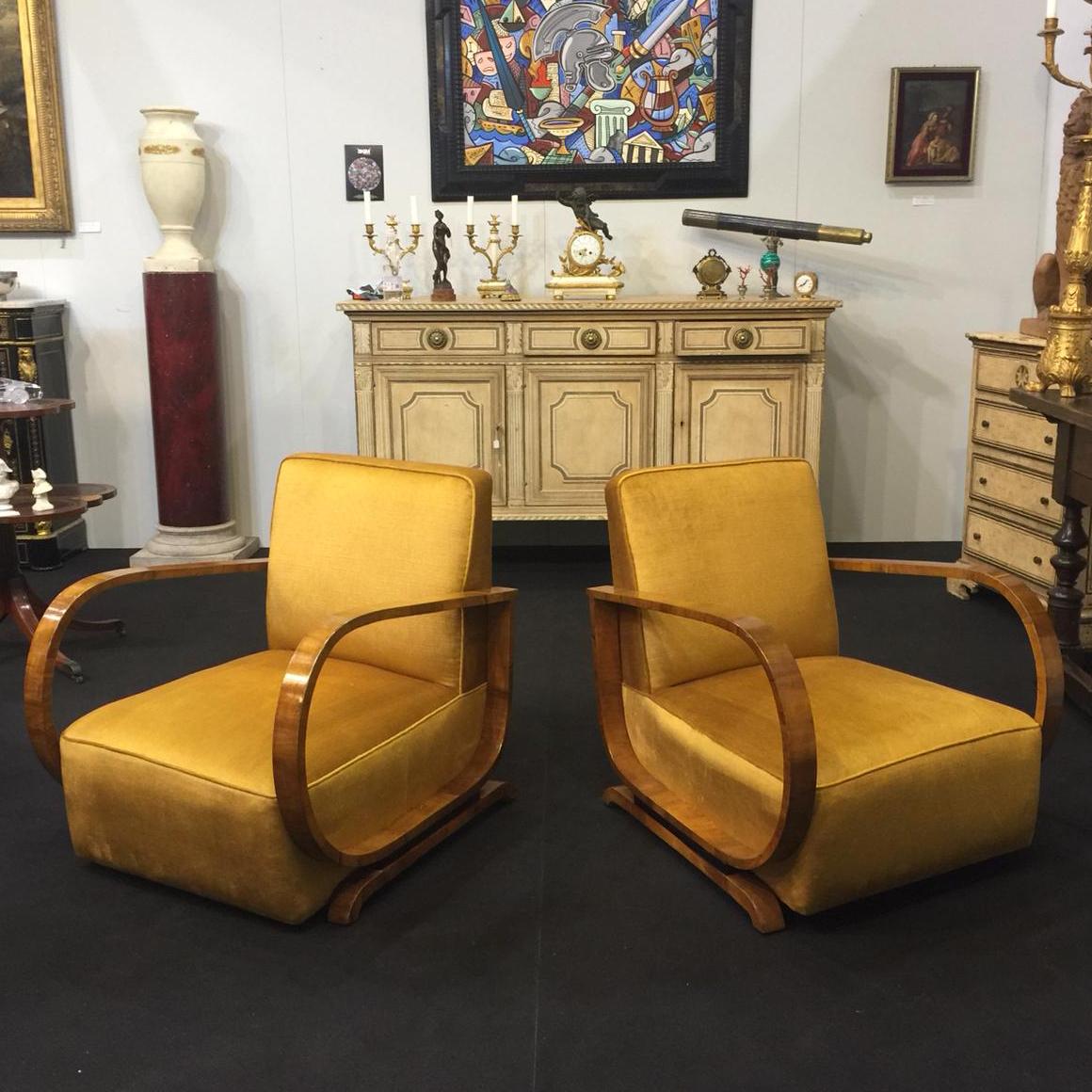 Early 20th Century Déco Armchairs For Sale 1