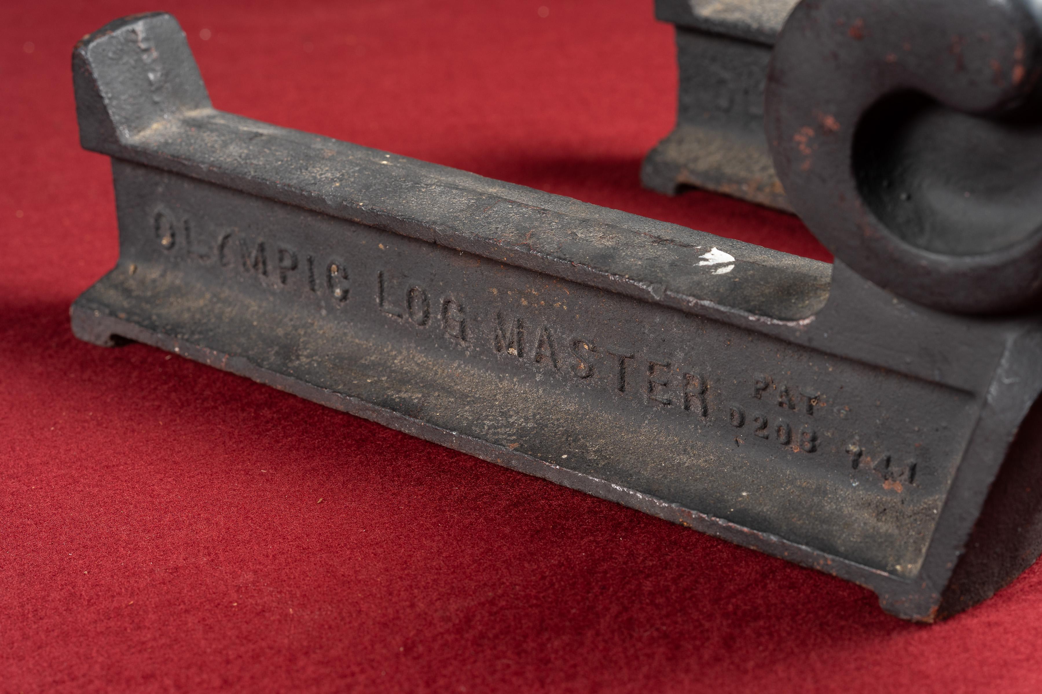 Early 20th Century Decorative Cast Iron Ram Andirons In Good Condition For Sale In Dekalb, IL