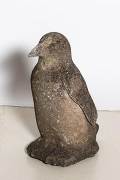 Early 20th Century Decorative Cast Stone Penguin Statue