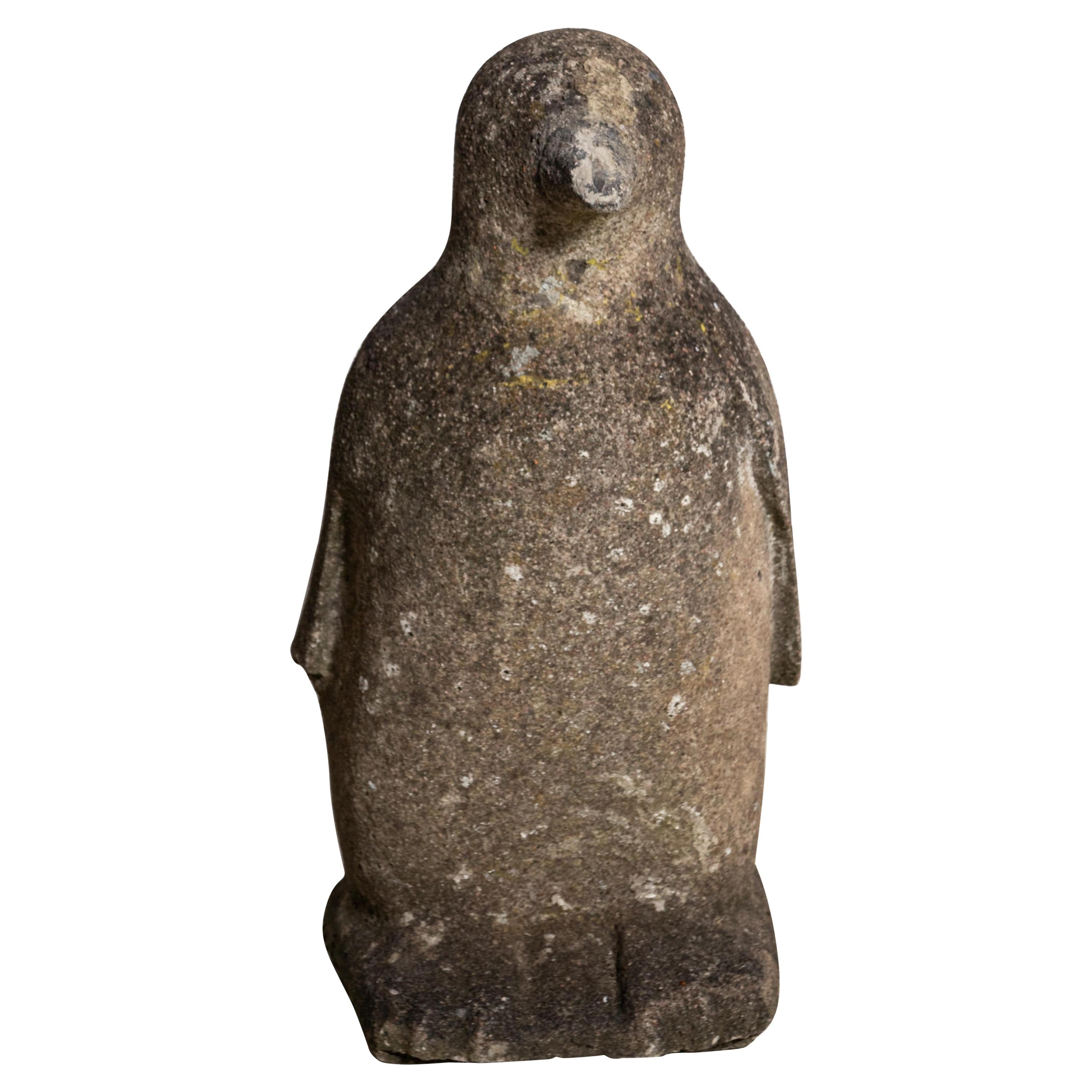 Early 20th Century Decorative Cast Stone Penguin Statue