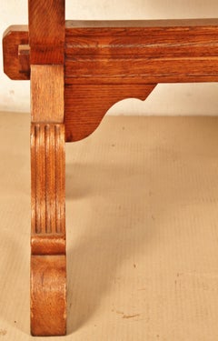 Early 20th Century Decorative Oak Refectory Dining Table