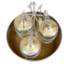 Early 20th century decorative Scandinavian caviar ice server set