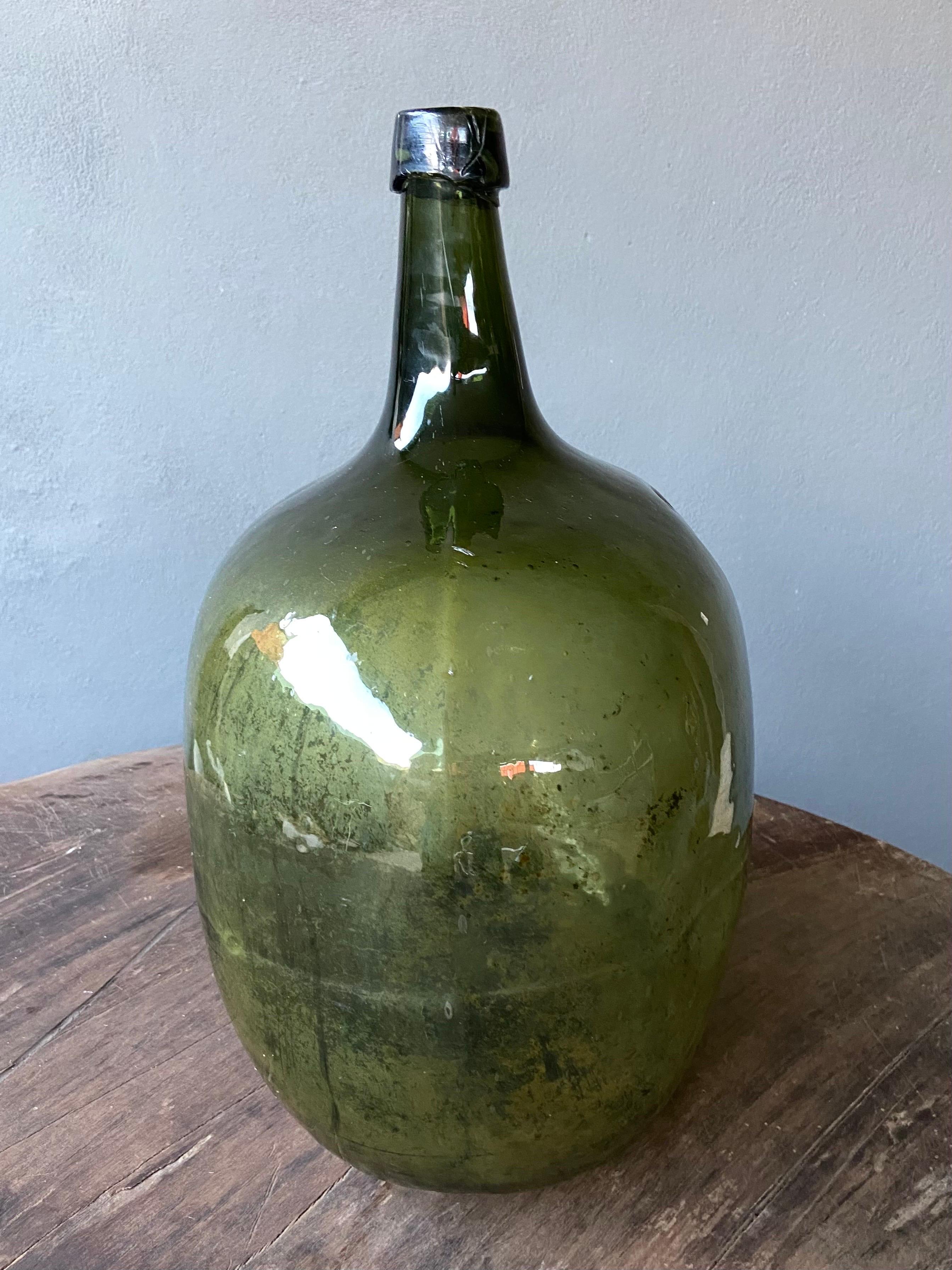 Country Early 20th Century Demijohn Bottle From Mexico 
