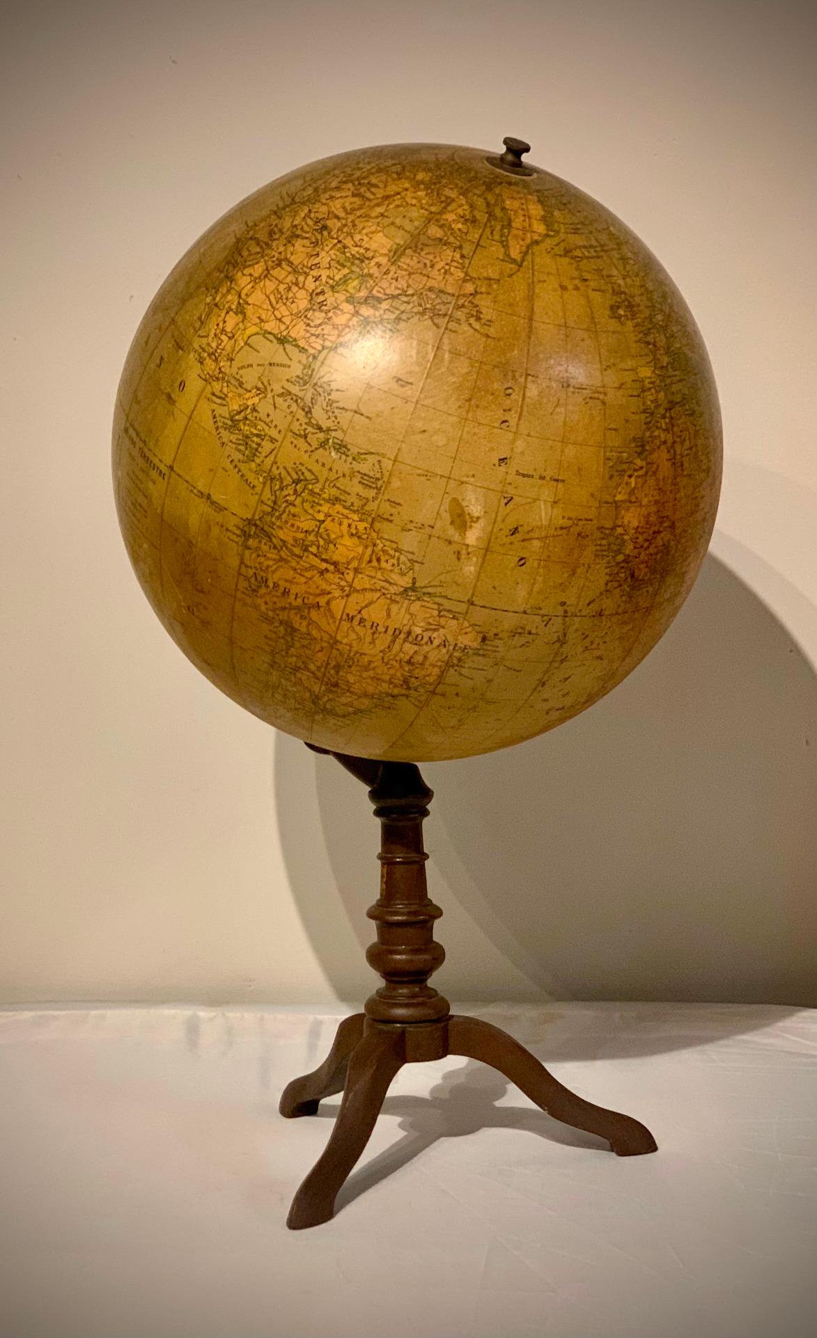 Bronze Early 20th Century Desk Globe For Sale