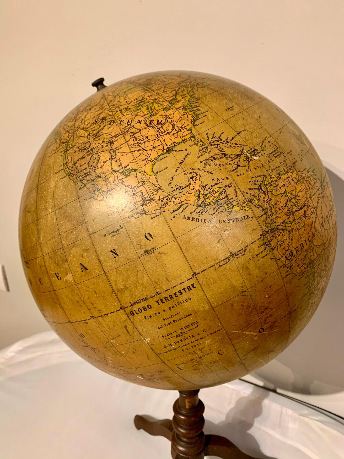 Bronze Globe de bureau du début du 20e siècle en vente