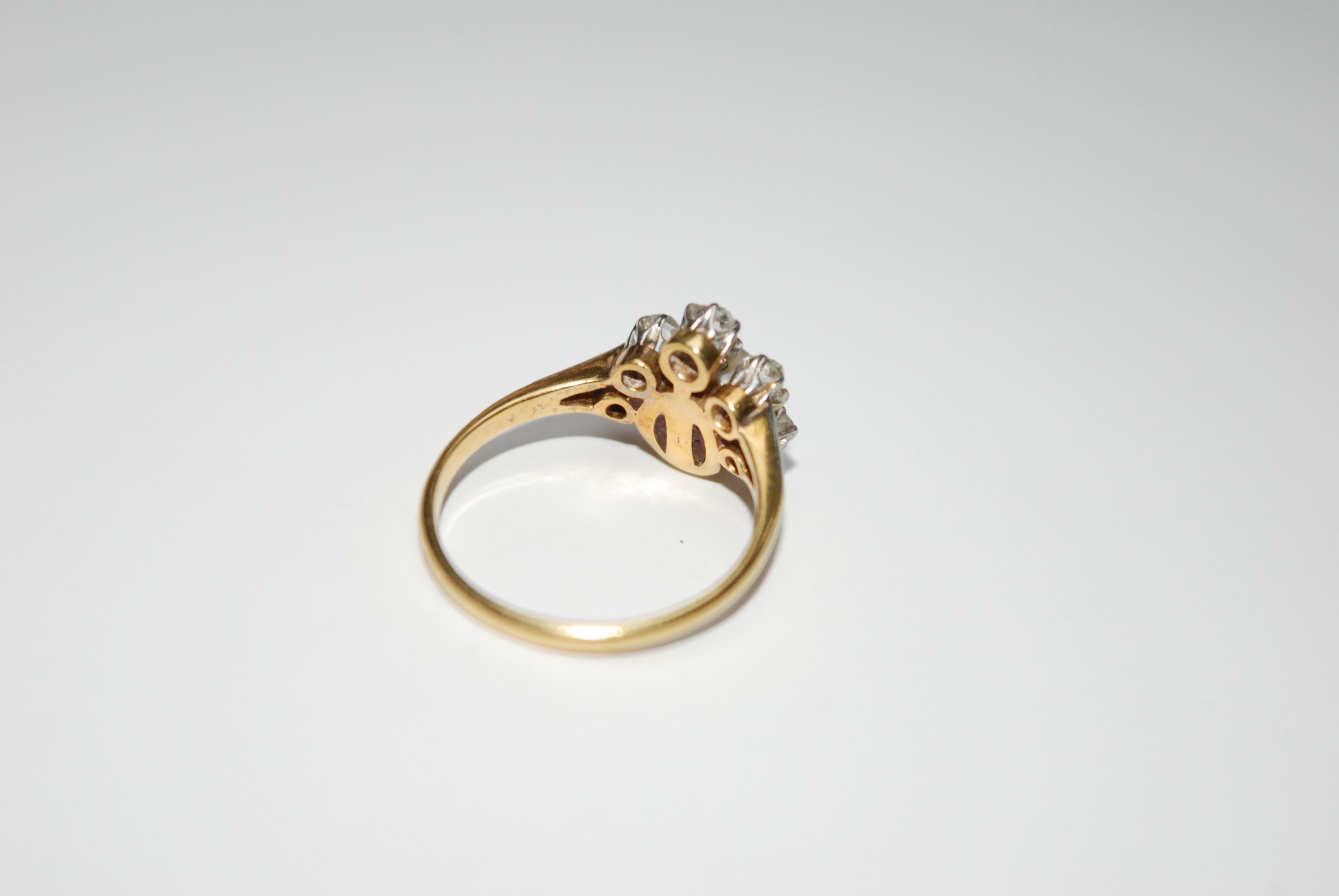 Late Victorian Early 20th Century Diamond and Pearl Ring For Sale