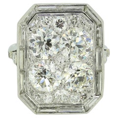 Early 20th Century Diamond Tablet Ring