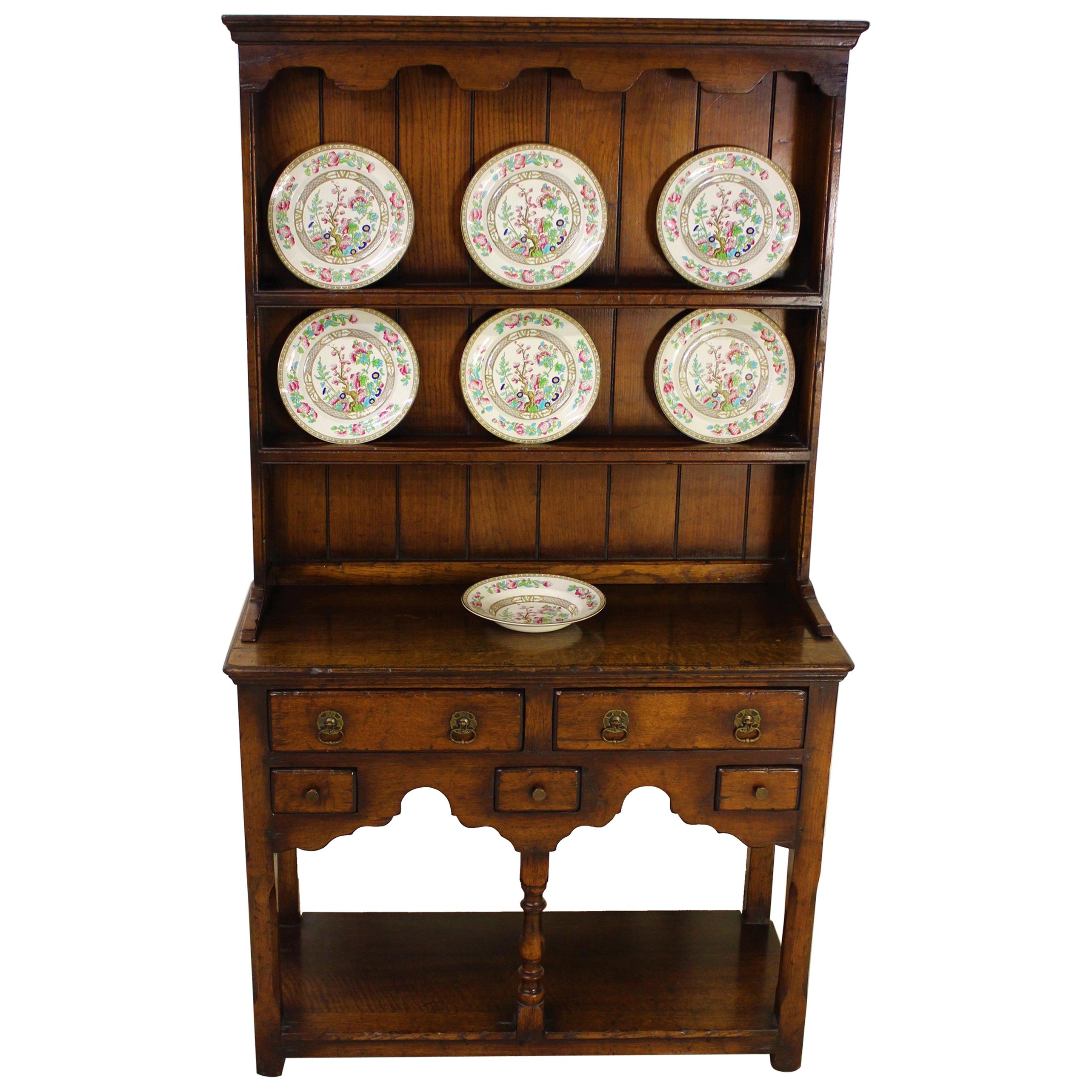 Early 20th Century Diminutive English Oak Dresser For Sale
