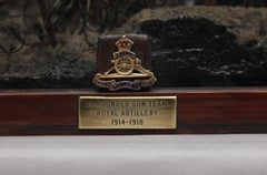 Early 20th Century diorama of an 18 pound Gun Team Royal Artillery of the 1st Wo