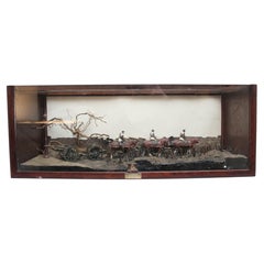 Diorama datant du début du XXe siècle représentant une équipe chargée d'un canon de 18 livres de l'Artillerie royale pendant la Première Guerre mondiale