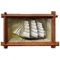 Early 20th Century Diorama Sailor Made Ship Anna