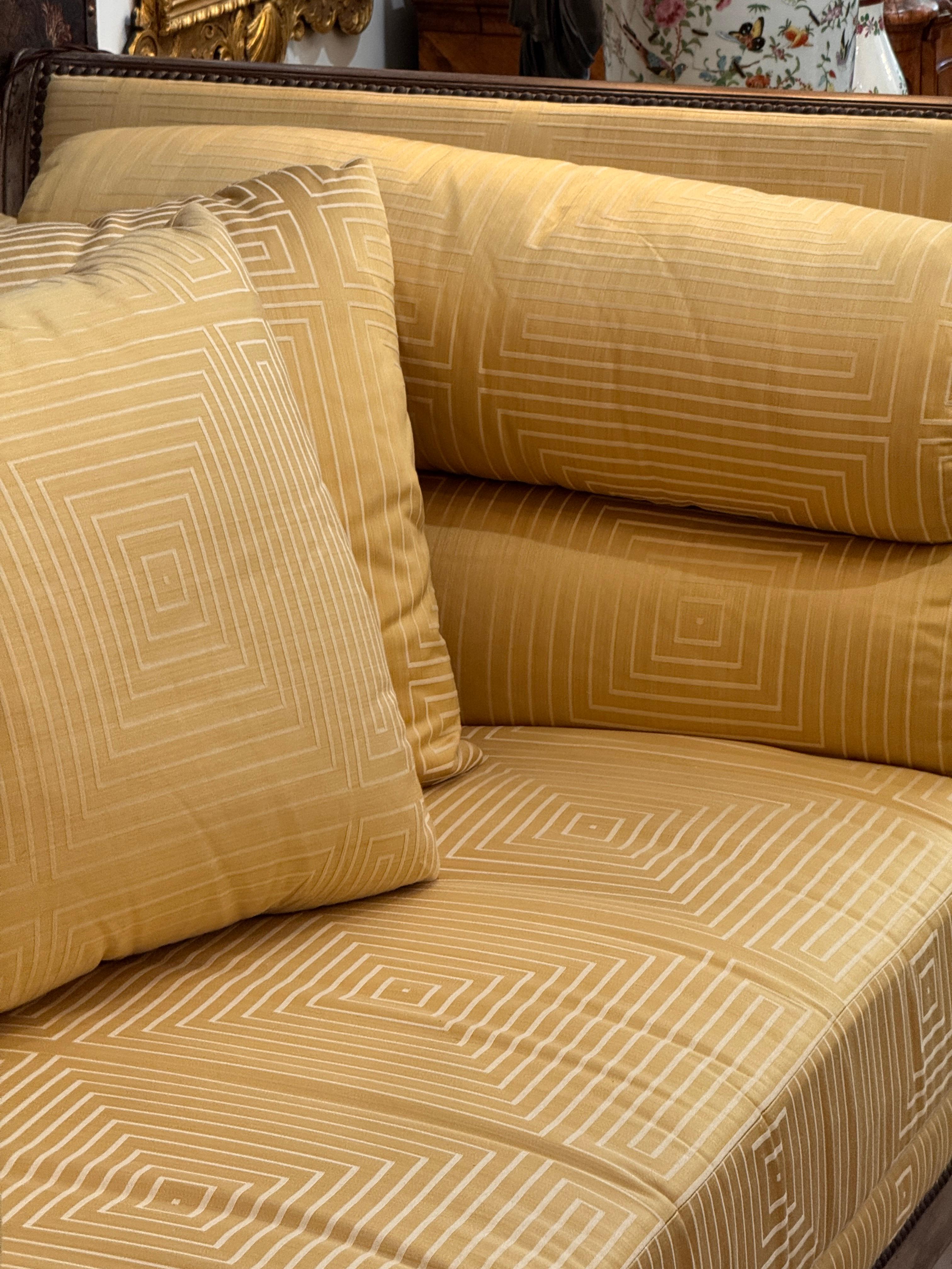 Lit de repos en bois doré argenté de style Directoire du début du 20e siècle en vente 4