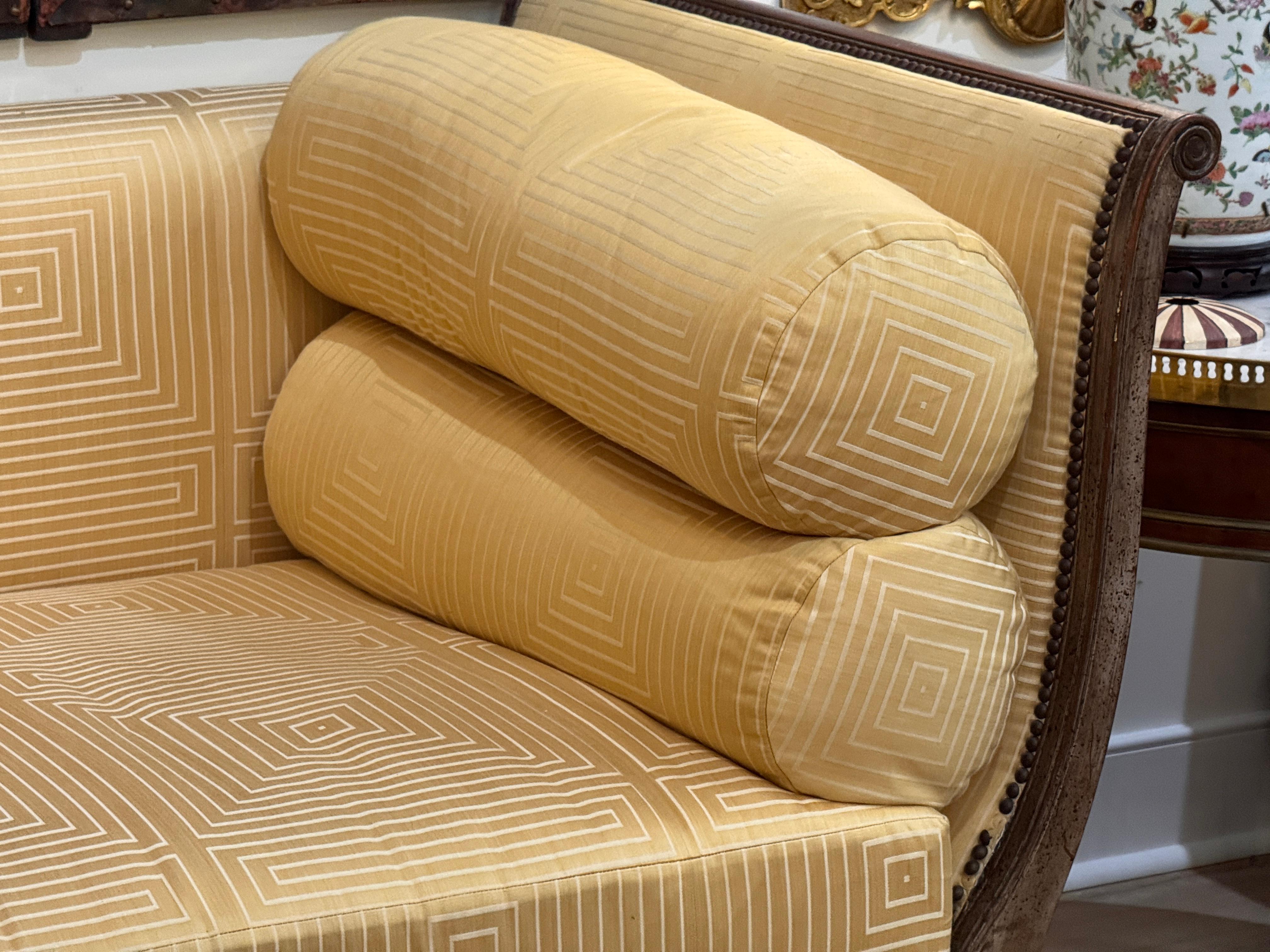 Lit de repos en bois doré argenté de style Directoire du début du 20e siècle en vente 6