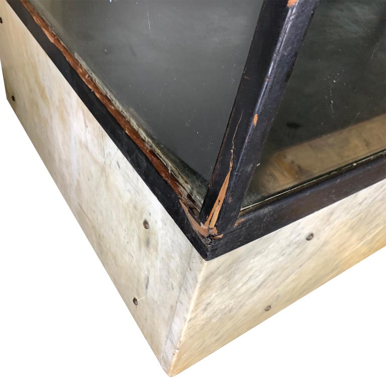 Early 20th Century Display Case Vitrine with Marble Base, American Show