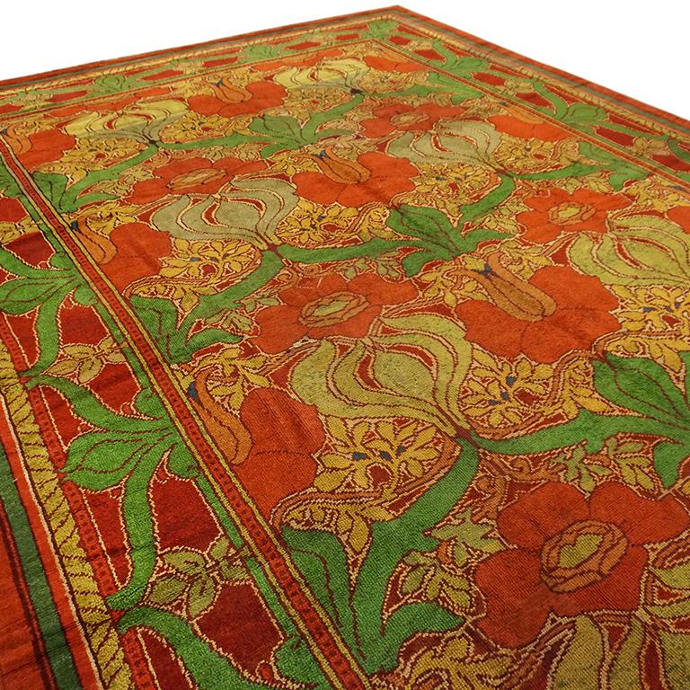 Arts and Crafts Early 20th Century Donegal Arts & Crafts Carpet Designed by C.F.A. Voysey For Sale