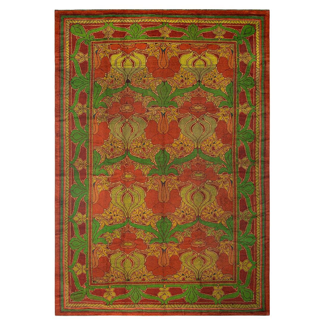 Early 20th Century Donegal Arts & Crafts Carpet Designed by C.F.A. Voysey