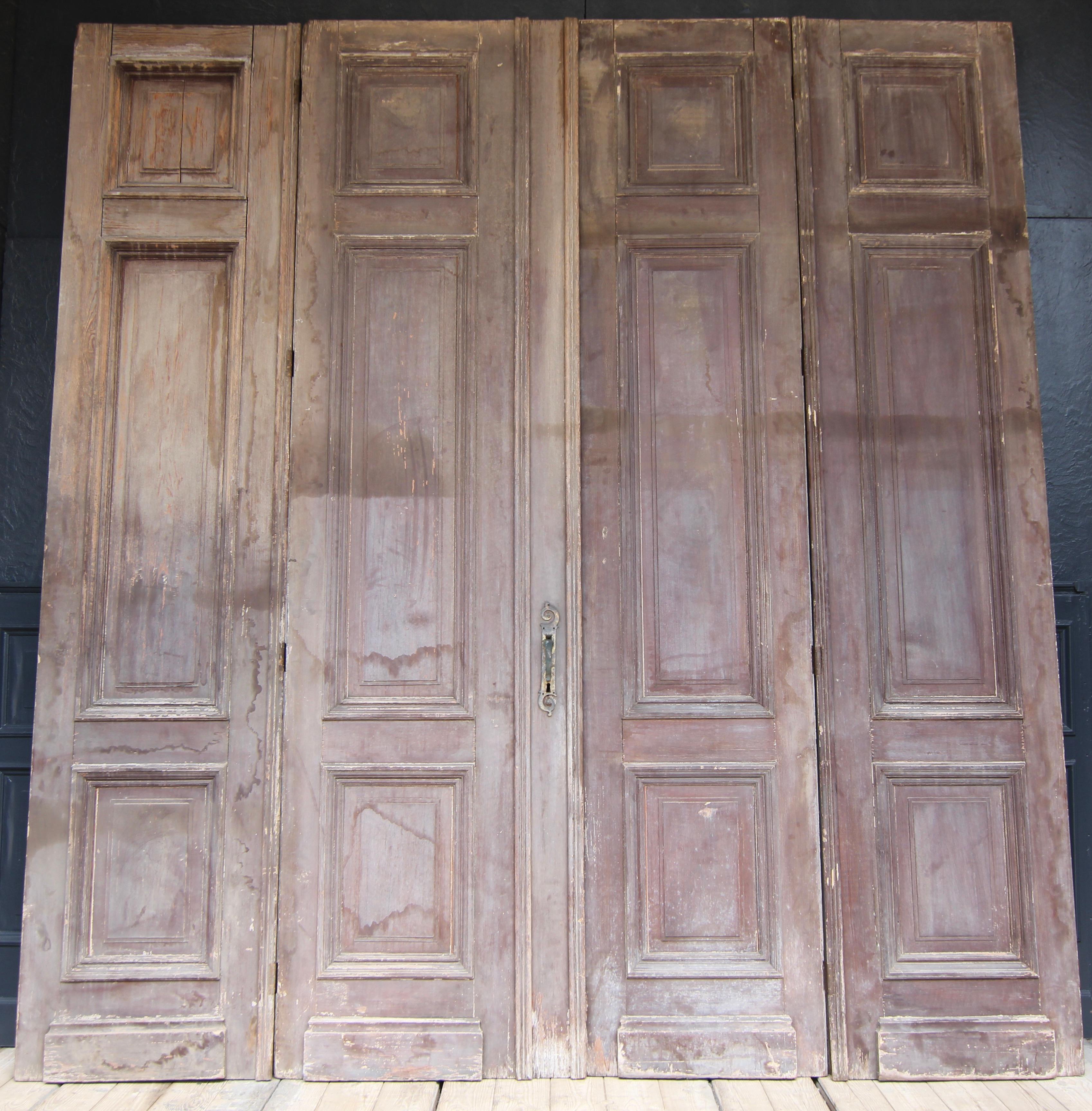 Early 20th Century Double Door consisting of 4 Doors For Sale 6
