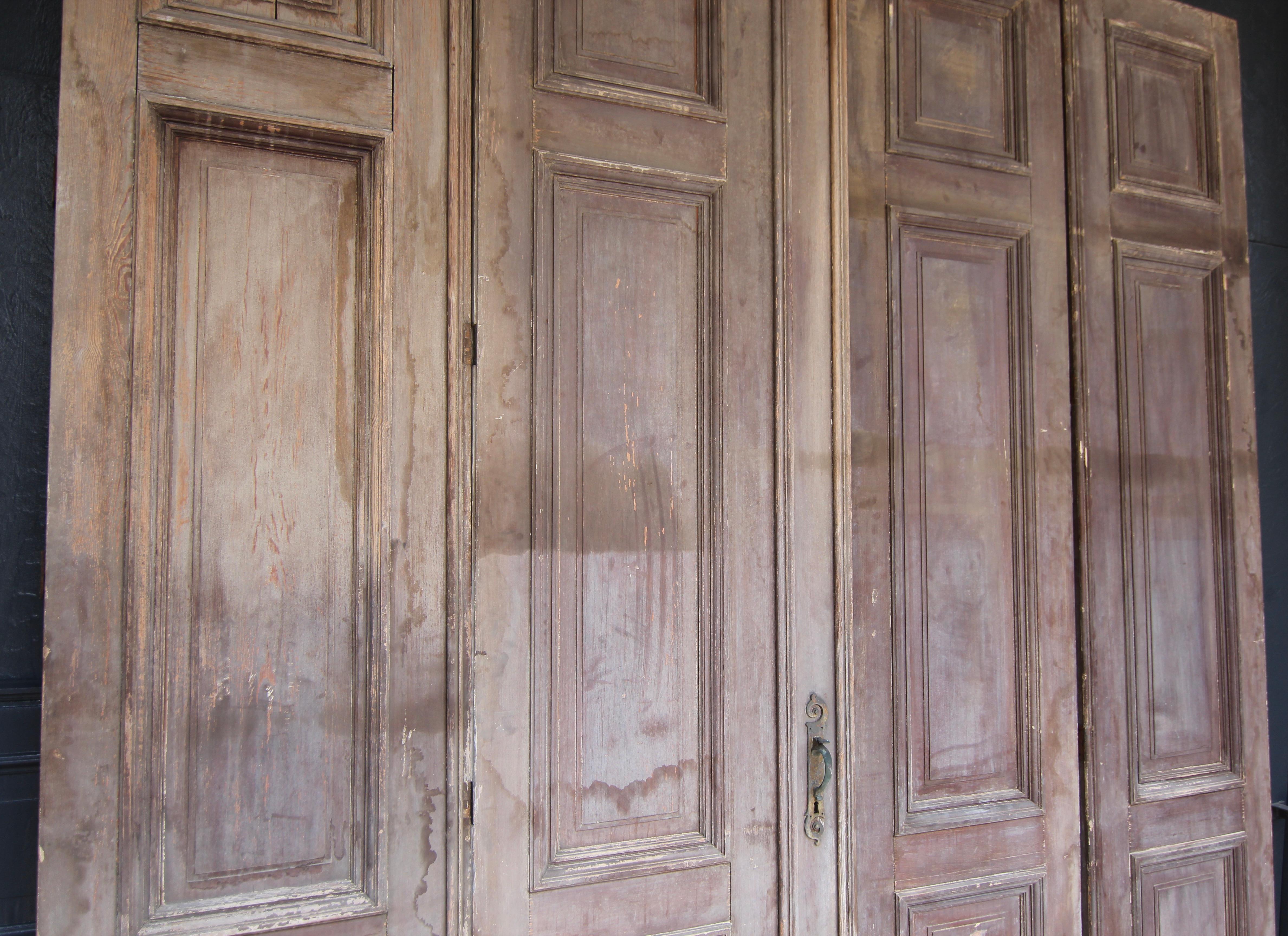 Early 20th Century Double Door consisting of 4 Doors For Sale 7