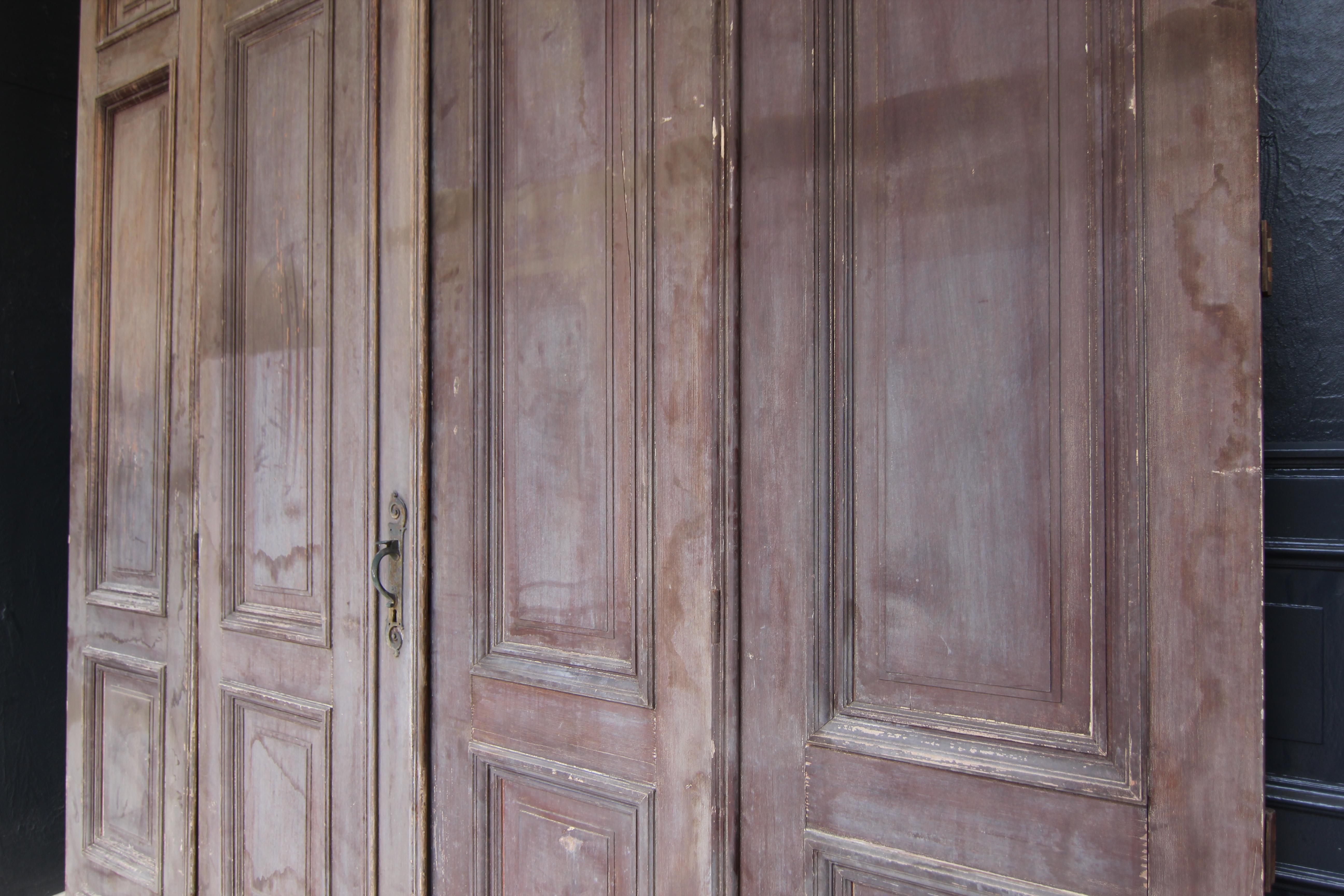 Early 20th Century Double Door consisting of 4 Doors For Sale 9