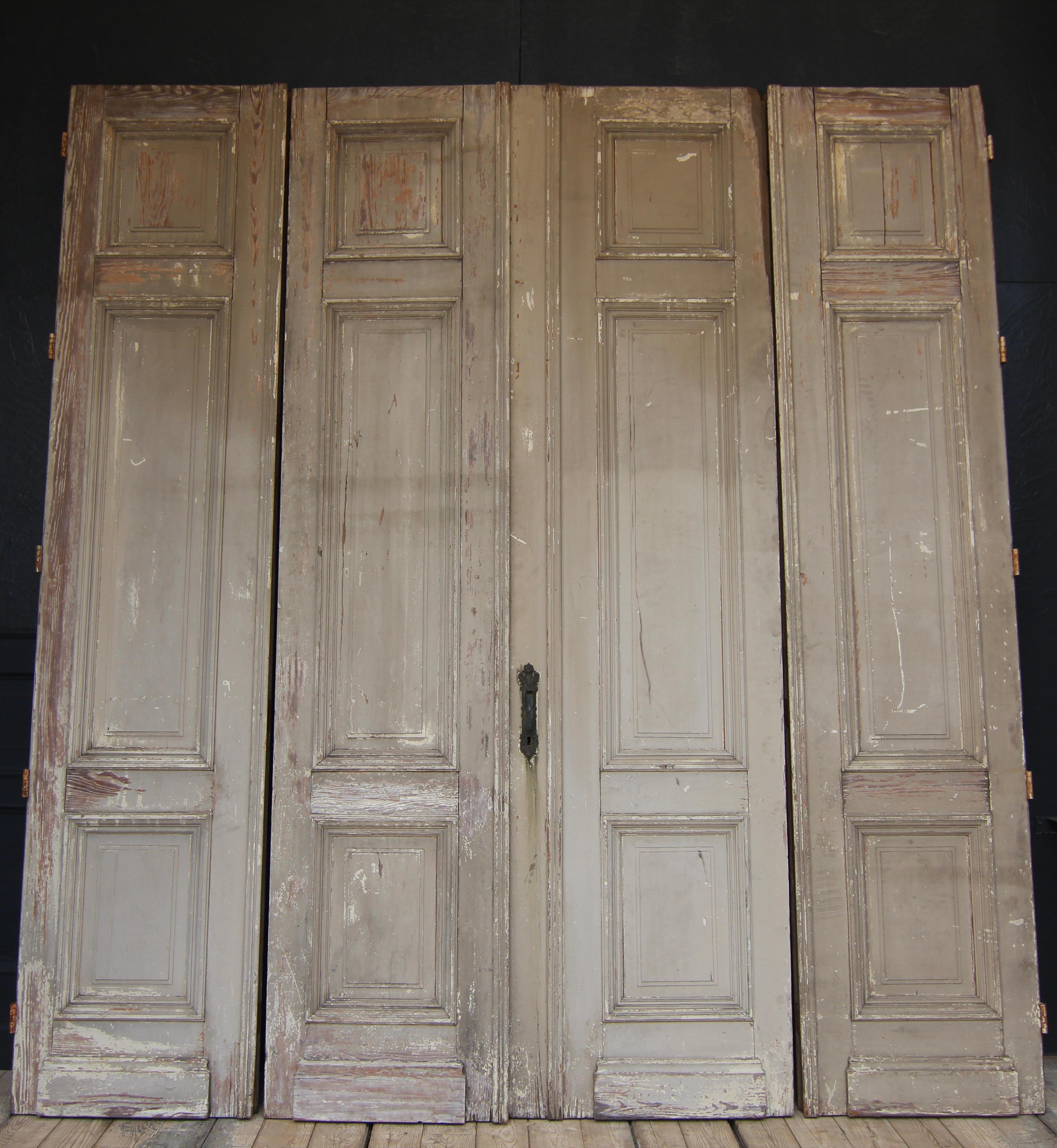 Doppeltür aus dem frühen 20. Jahrhundert, bestehend aus 4 Türen (Europäisch) im Angebot