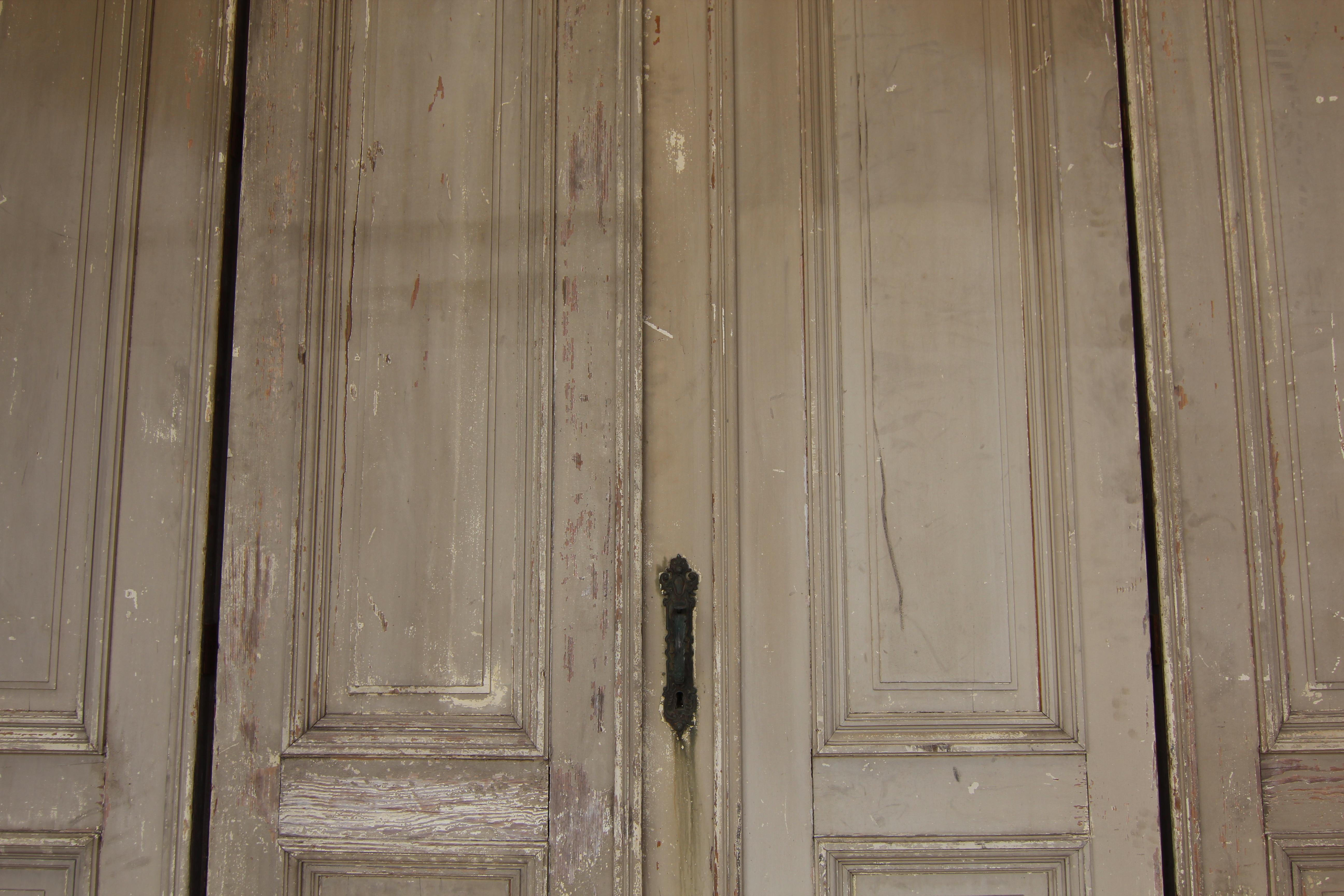 Doppeltür aus dem frühen 20. Jahrhundert, bestehend aus 4 Türen (Kiefernholz) im Angebot