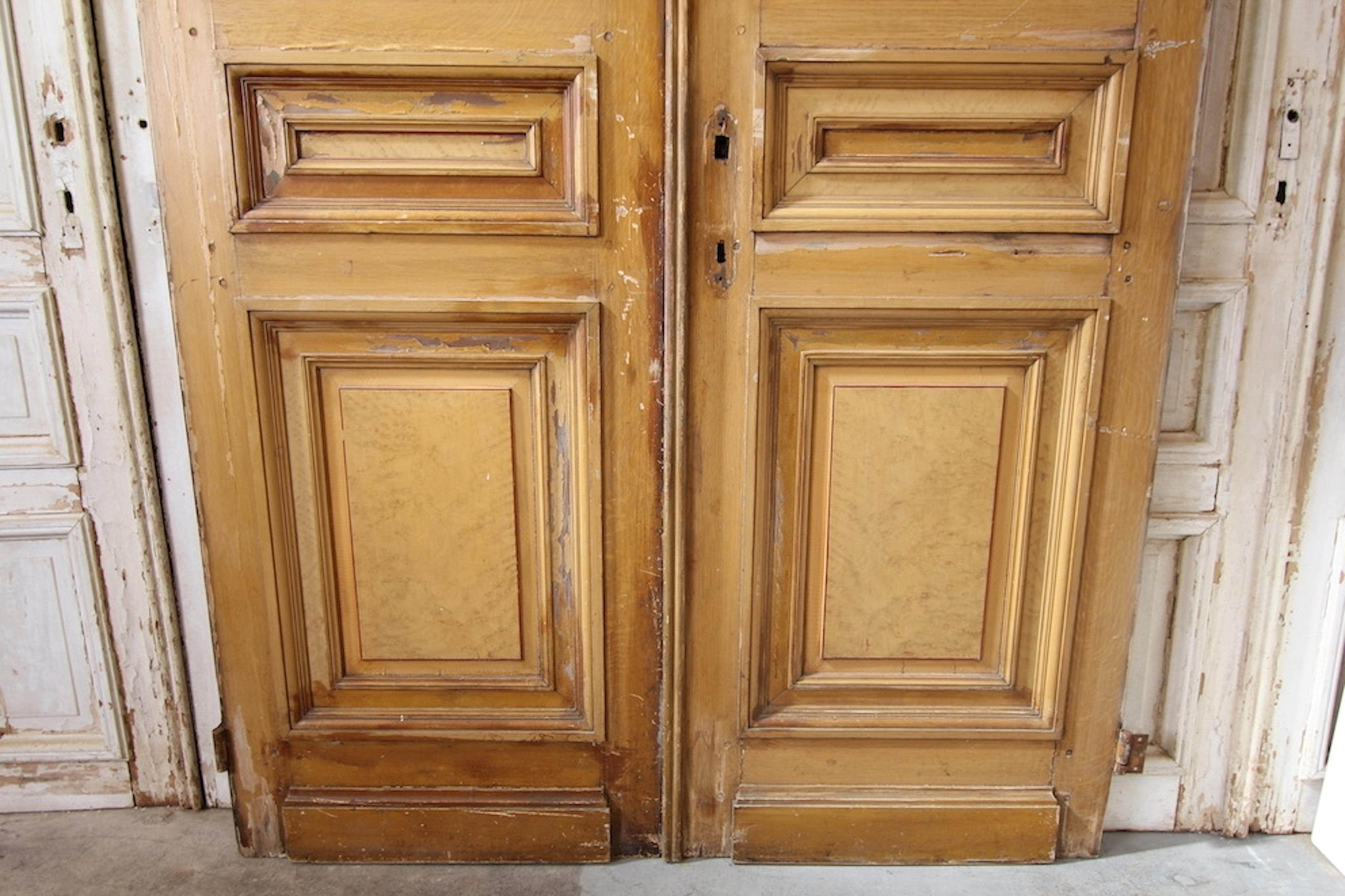 Early 20th Century Double Door in Original Paint 3