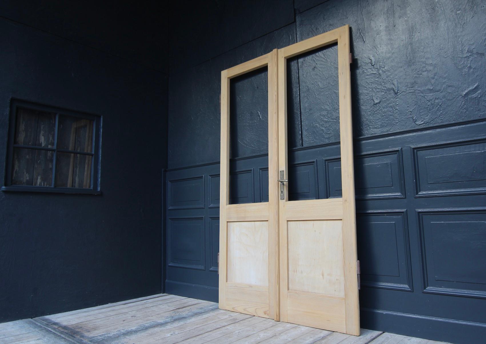 Swiss Early 20th Century Double Door made of Pine For Sale