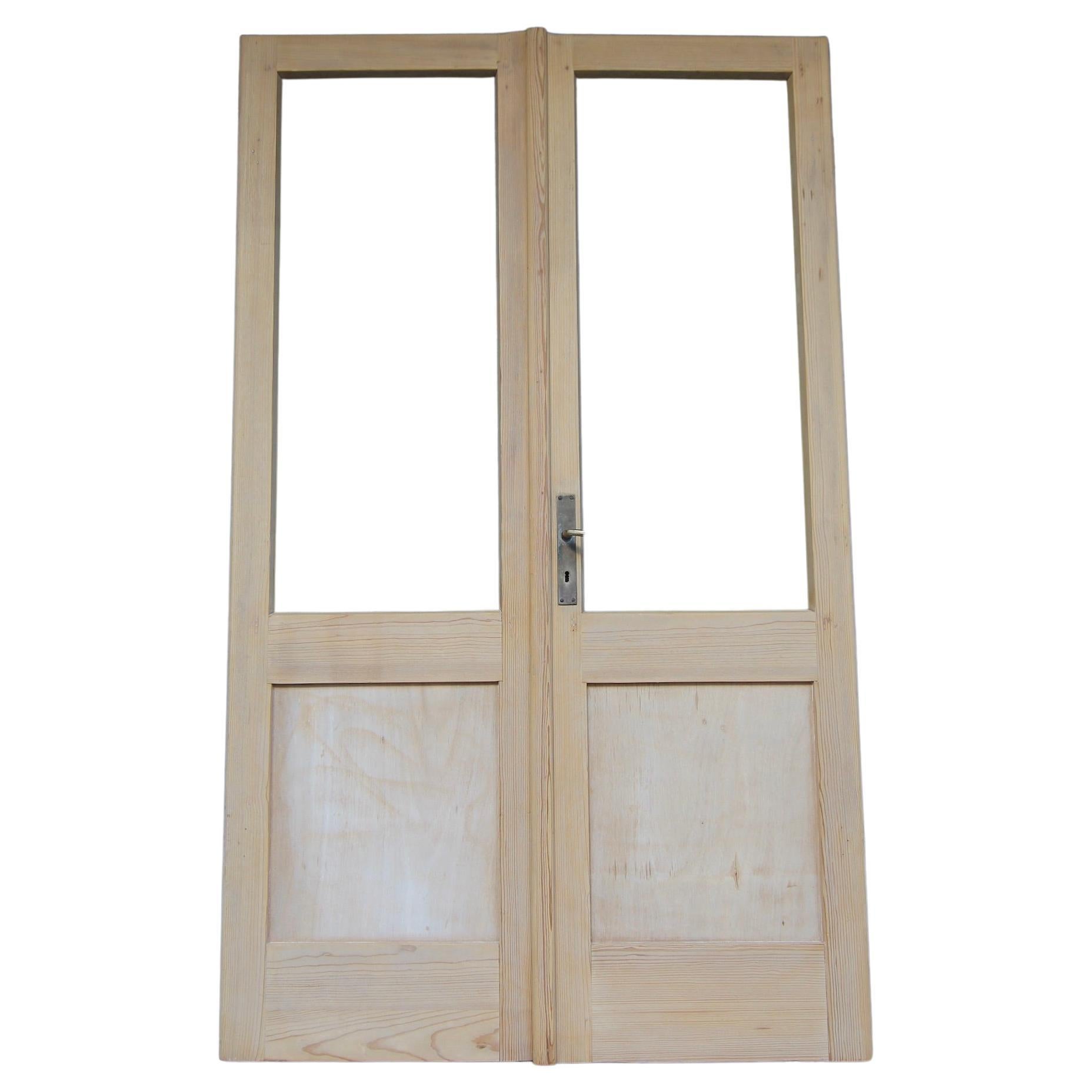 Early 20th Century Double Door made of Pine For Sale