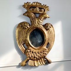 Early 20th Century Double Headed Eagle Gilt Gesso Mirror