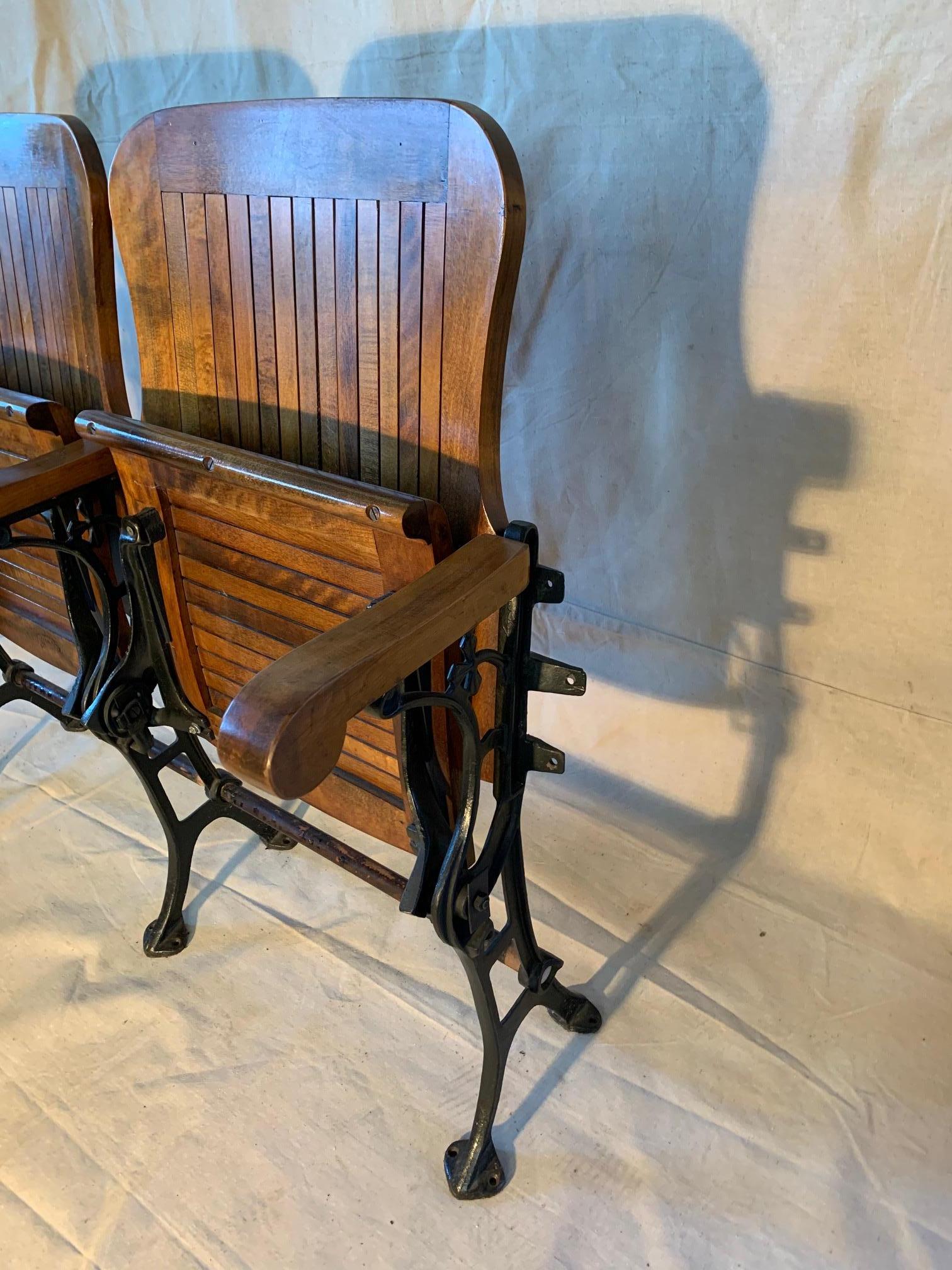 wooden theater seats