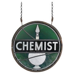 Doppelseitiges englisches Apothekerschild aus dem frühen 20.