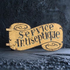 Early 20th Century Double Sided French Pharmacy Metal Sign