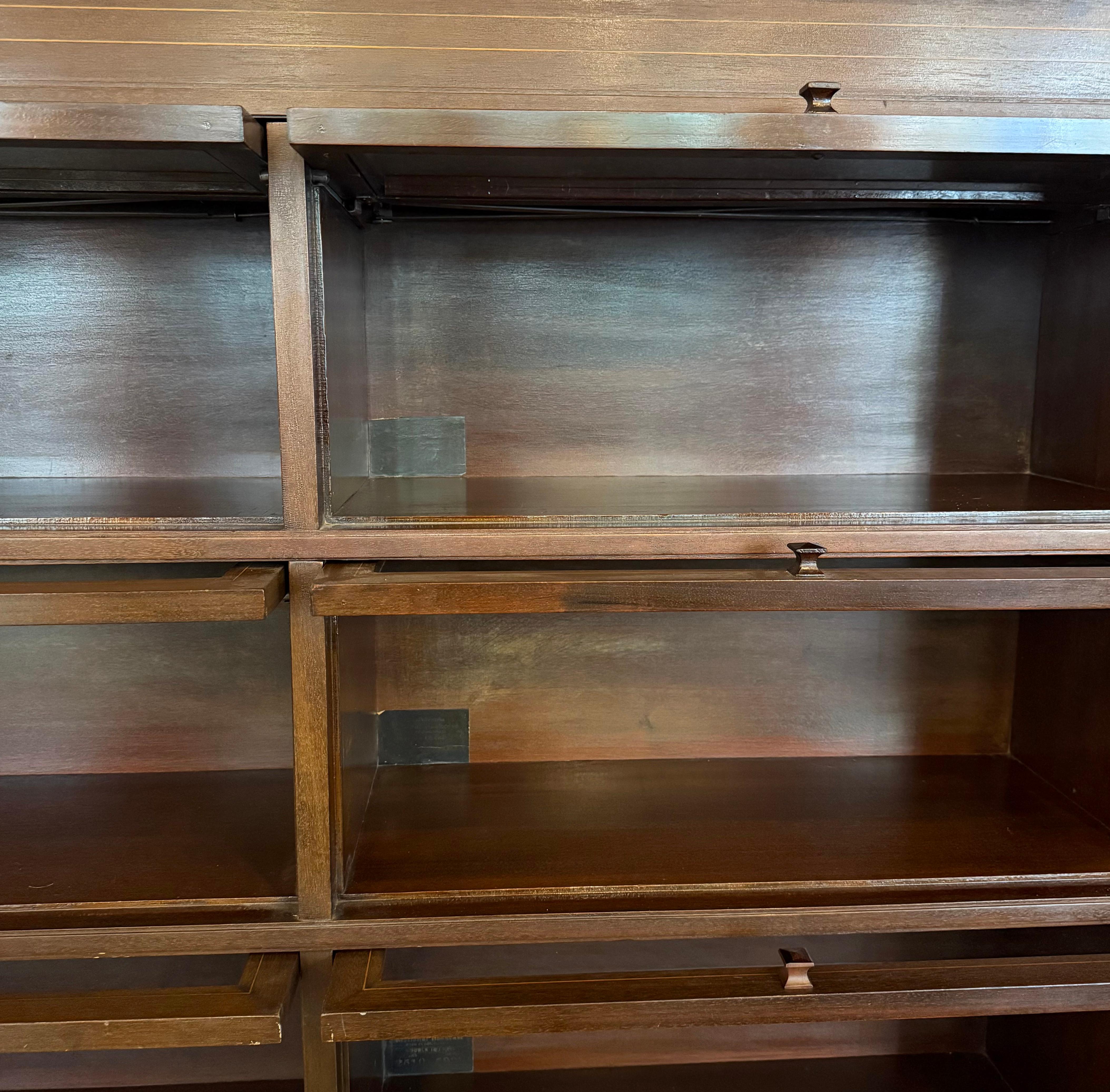 Early 20th Century Double-Wide Mission Mahogany Barrister Case For Sale 3