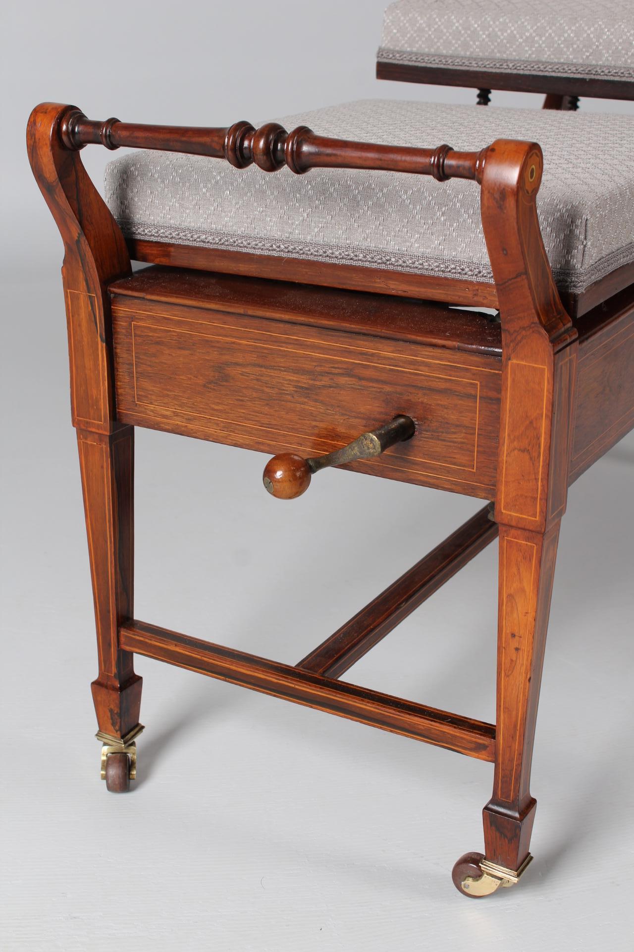 Early 20th Century Duet Piano Bench, Edwardian, England, circa 1910 8