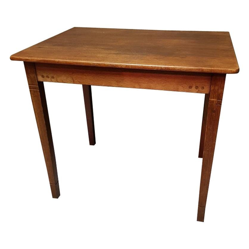 Early 20th Century Dutch Art Deco Oak Table by the Company Pander and Son For Sale